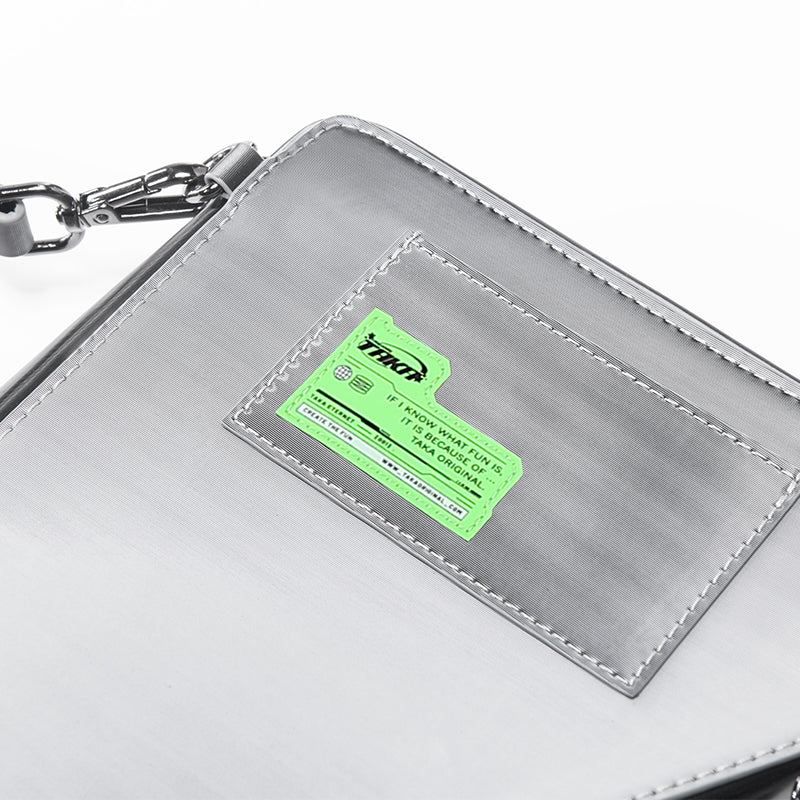 TAKA Original [ ETERNET 001 ] metallic silver mission shoulder bag - TAKA ORIGINAL LIMITED