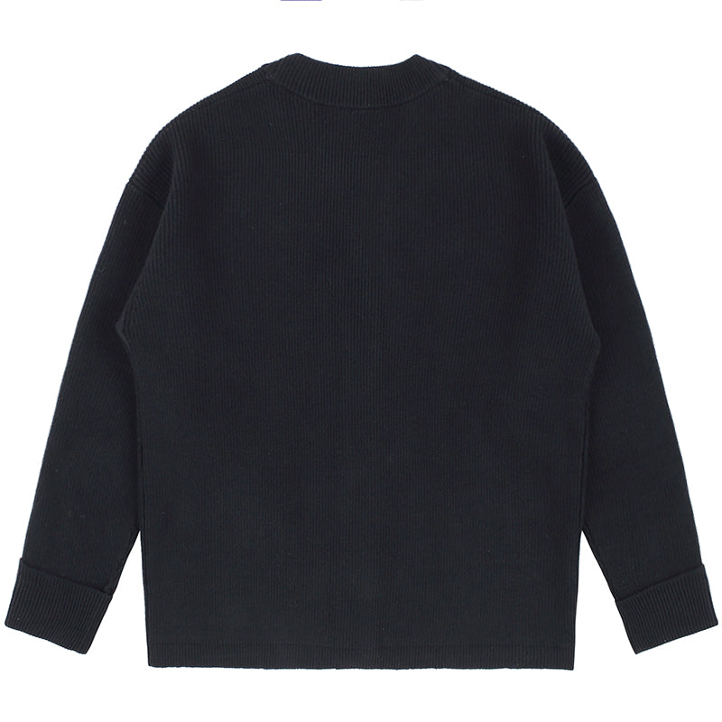 TAKA Original Cosmic Univ. relaxed buttom-up knitted cardigan