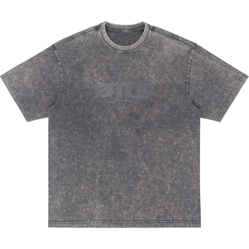 Off The Label heavy wash logo t-shirt grey