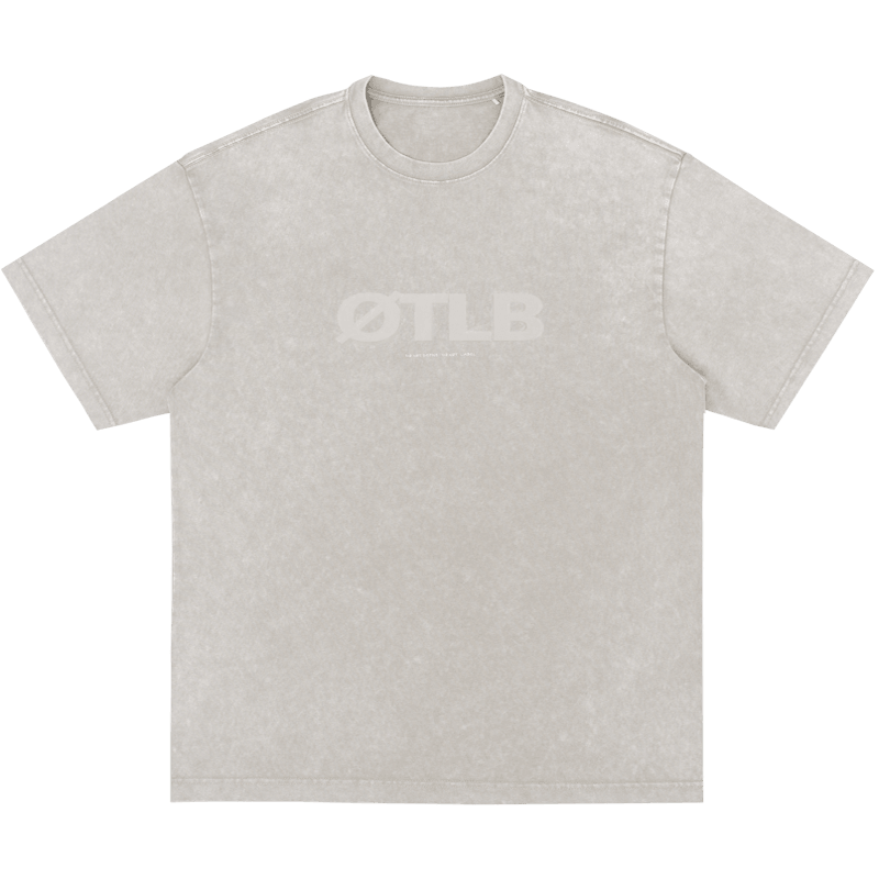 TAKA ORIGINAL LIMITED - Off The Label heavy wash logo t-shirt beige