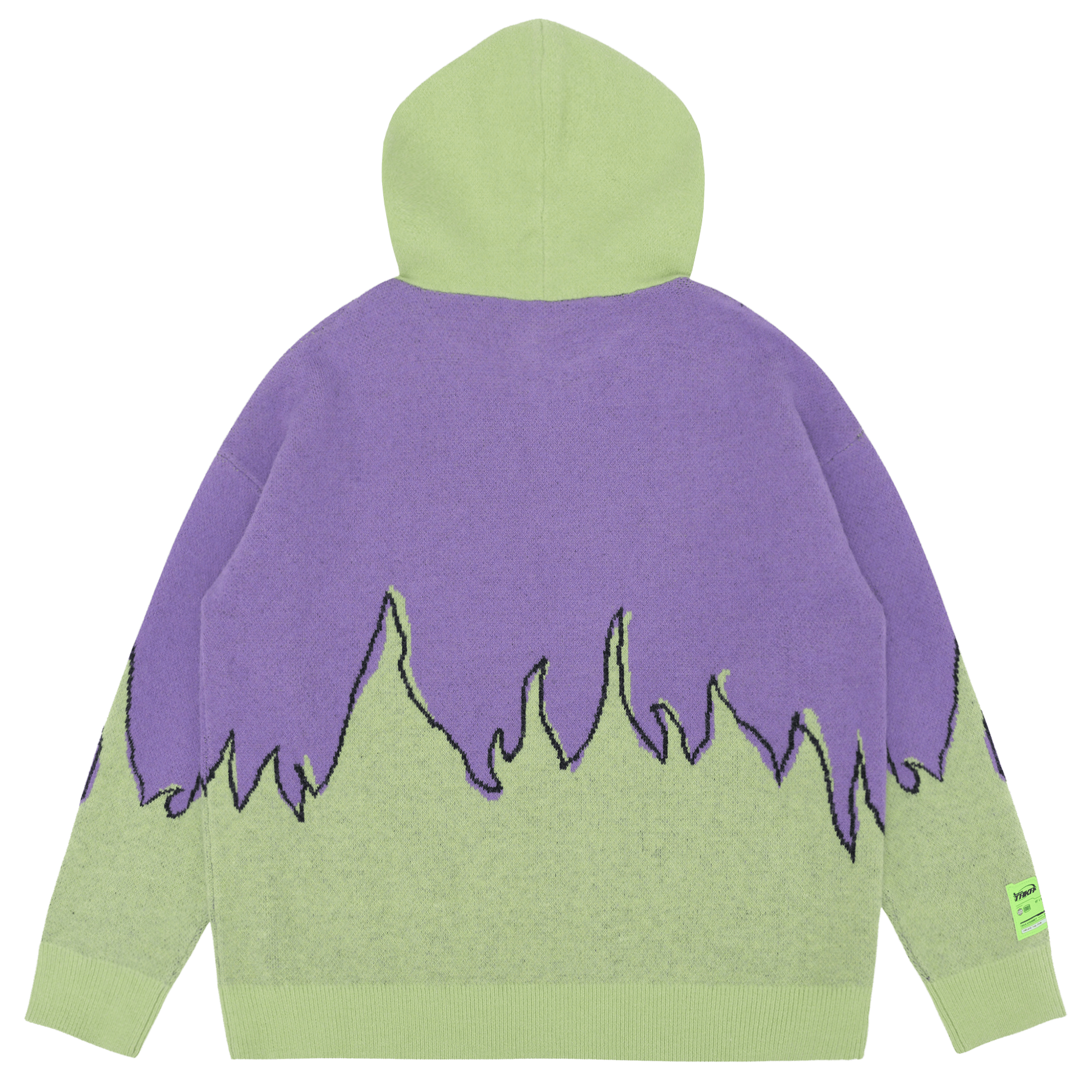 TAKA ORIGINAL LIMITED - TAKA Original [ Eternet 002] flame-patterned knit hoodie
