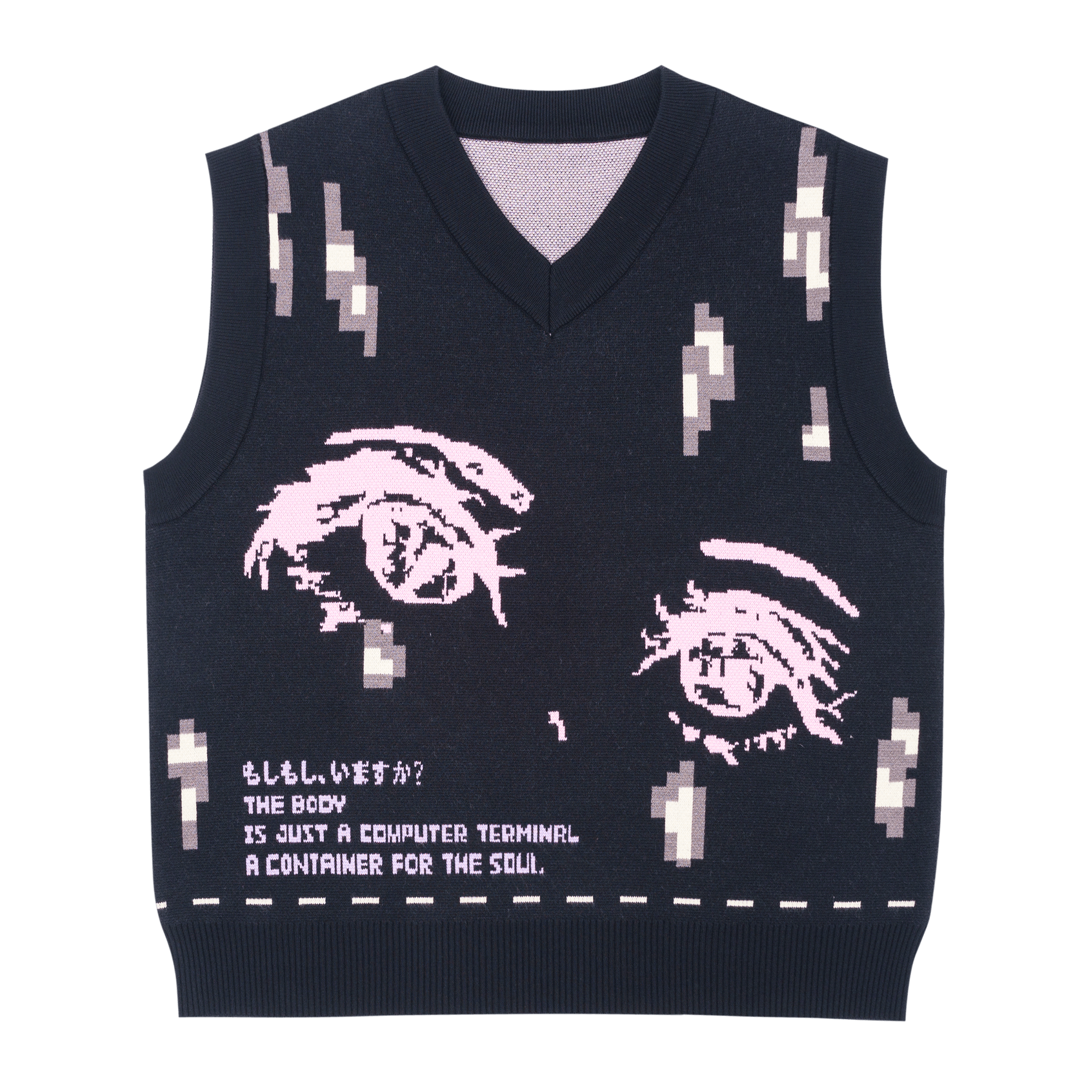 TAKA ORIGINAL LIMITED - TAKA Original [Eternet 002] moshi moshi Chatroom Knit Vest
