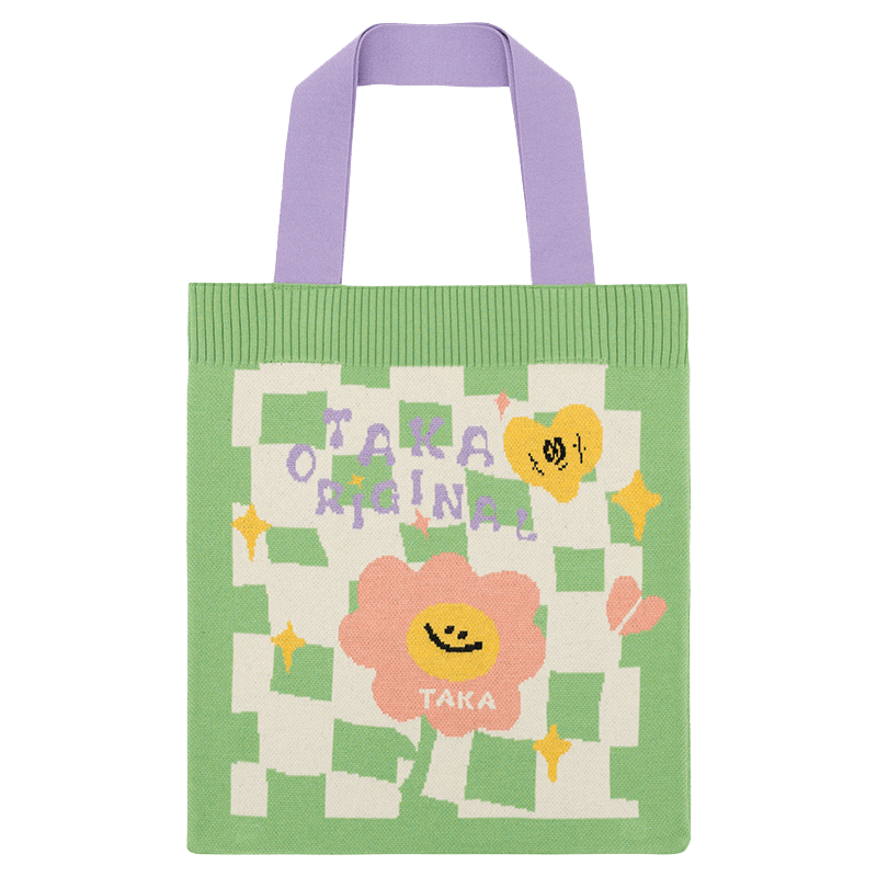 TAKA ORIGINAL LIMITED - TAKA Original Fun Growing daisy knitted tote bag