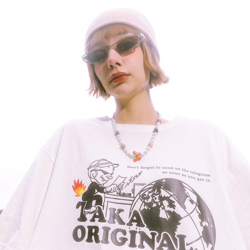 トップス taka TAKA Original Fun Growing Retro hypercolor Telegram T-shirt – TAKA