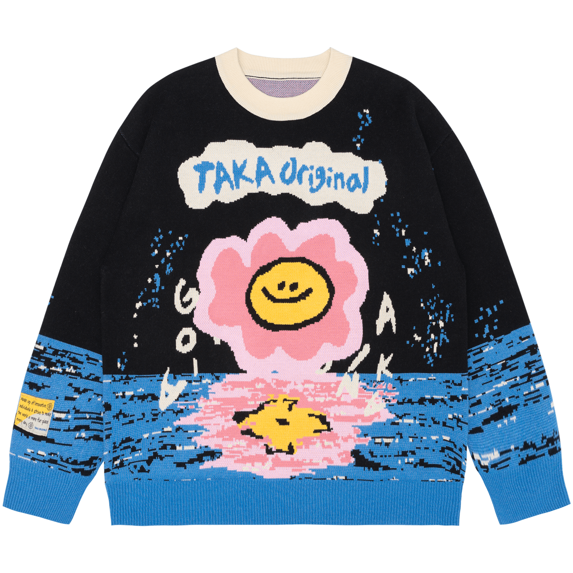 TAKA ORIGINAL LIMITED - TAKA Original Life Is Beautiful Daisy ocean of tears knit jumper