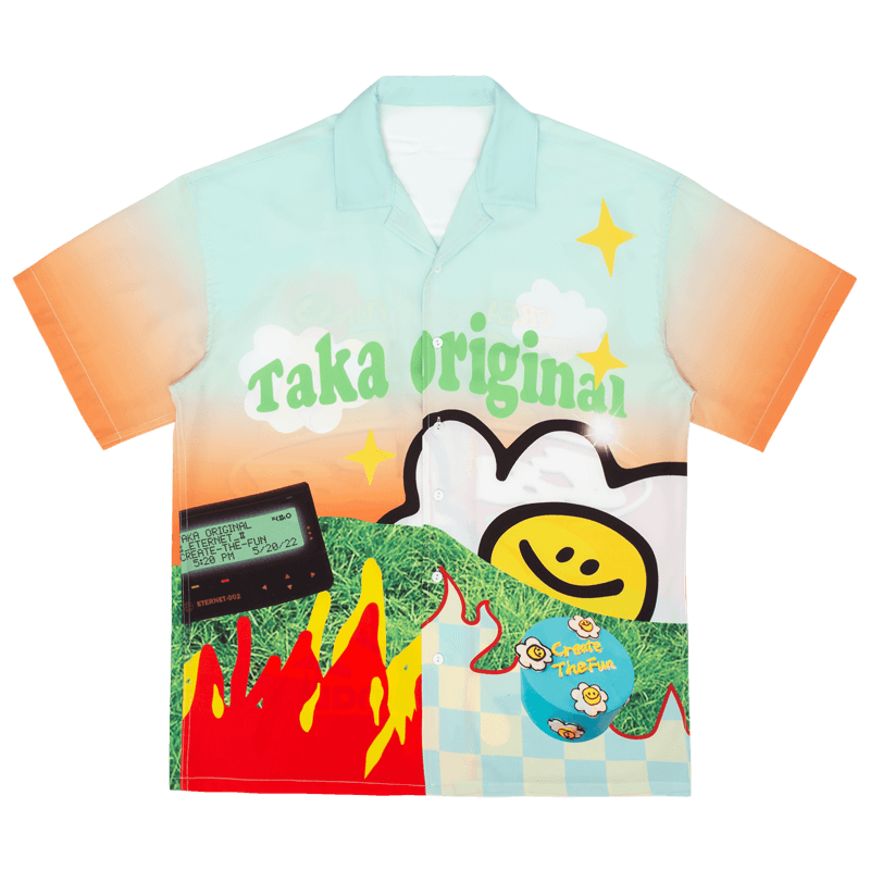 TAKA Original That's Fun sunrise logo pattern shortsleeve shirt – TAKA ...